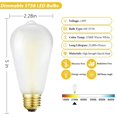 thumbnail image 3 of Bombilla LED HOMOSUM E26 esmerilada de 6 W (equivalente a 60 W), color blanco cálido, 3 of 9