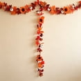 thumbnail image 6 of Kdkad Fall Thanksgiving Halloween Artificial Maple Leaf Garland Pumpkin Sunflower Berry Season Hanging Garland For Home Front Door Fireplace Decor, 6 of 7