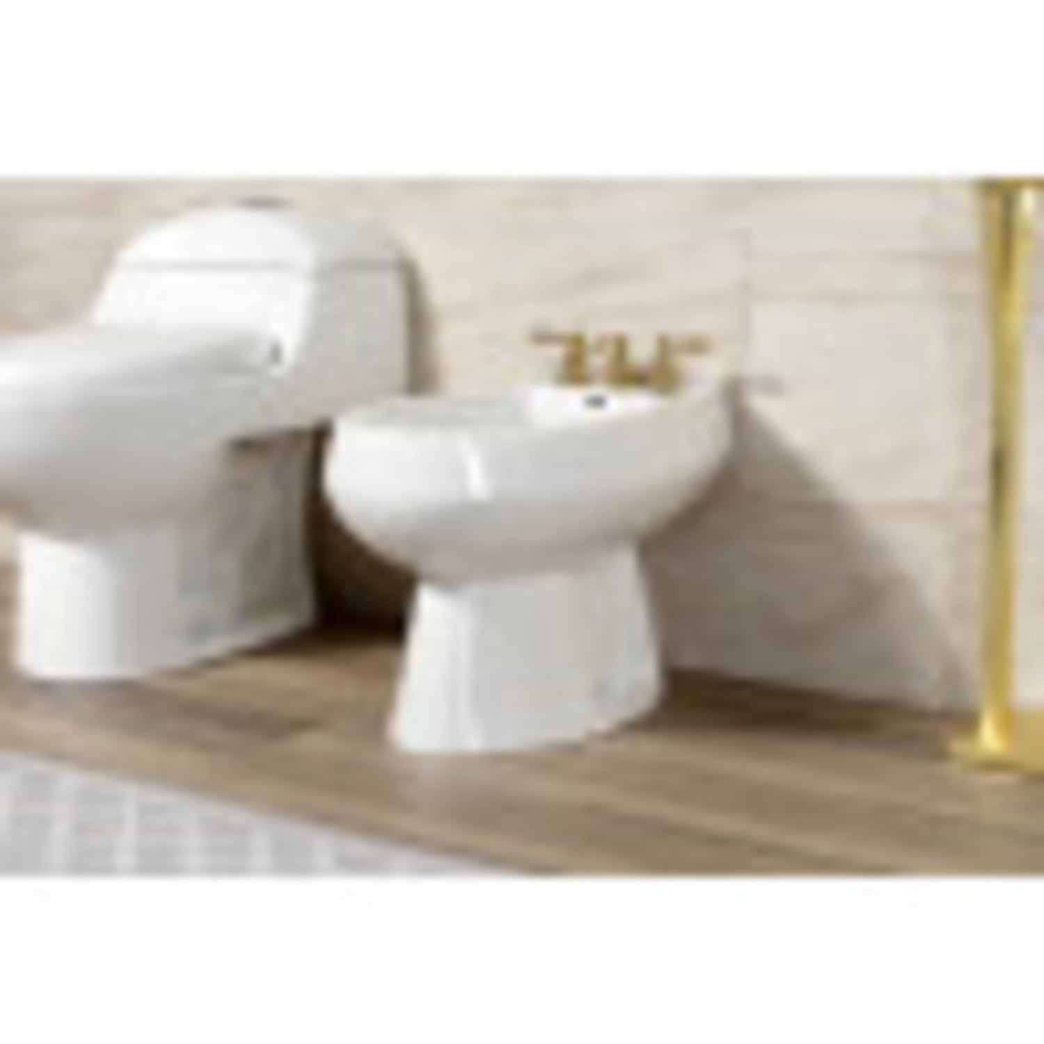 Kingston Brass KB327KL Knight Three-Handle Bidet Faucet, Brushed Brass
