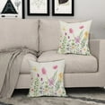 thumbnail image 3 of Spring Floral Pillow Covers 16x16 Inch Set of 2 Summer Colorful Flower Butterfly Outdoor Decorative Throw Pillow Covers Farmhouse Pillowcases Cotton Linen Cushion Covers for Couch Bed Sofa Chair Decor, 3 of 6