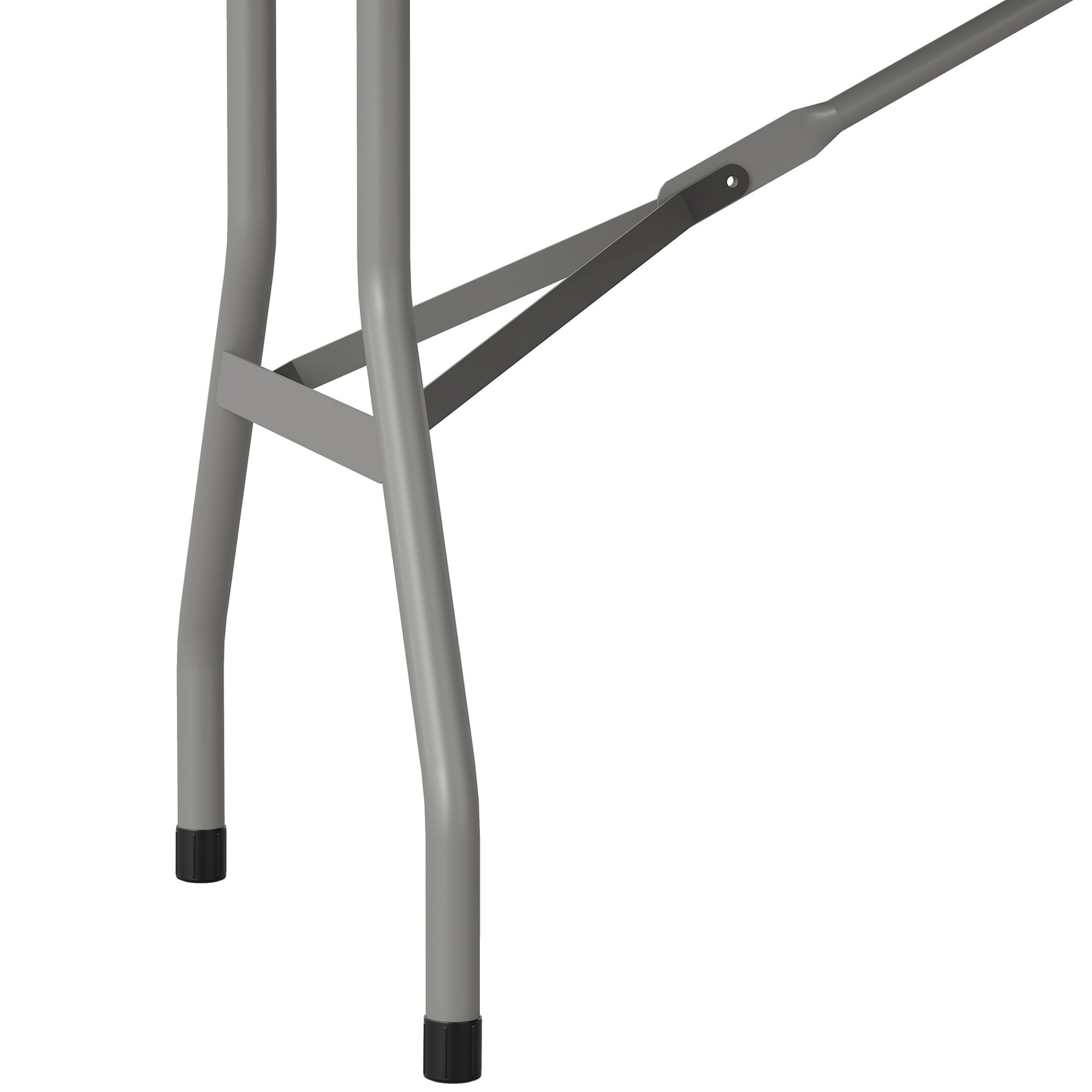 Uforic 8ft Folding Table, Heavy Duty Half-Fold Plastic Table with Carry Handle, Portable Foldable Table for Camping, Picnic, Party, Indoor and Outdoor Events, Black
