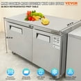 thumbnail image 2 of BENTISM 48"W Refrigerated Prep Table 12.85 Cu. Ft. Food Prep Fridge with 2 Doors, Adjustable Shelf, LED Temp Control, 2 of 9