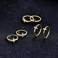 thumbnail image 5 of Dainty 2Pcs Cross Ring Set - Thin 14K Gold Plated Stackable Thumb Non Tarnish CZ Rings for Women Trendy Jewelry Size 5-10, 5 of 6