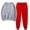Gray, variant on Women's Sweatsuit Sets Trendy Round Neck Solid Color Pullover And Casual Sports Pants Sports 2 Piece Jogger Set Black XL