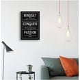 thumbnail image 4 of Inspirational Canvas Painting Mindset Noun Conquer Verb Passion Noun Wall Art Motivational Poster Prints Artwork Wall Pictures for Living Room Home Office Decor Framed Ready to Hang 12X18, 4 of 6