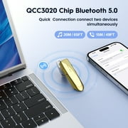 New Bee Bluetooth Headset 24Hrs Talk Time 60 Days Standby Wireless Earpiece with Microphone, Gold