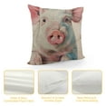 thumbnail image 4 of PHYHOO Pillow Covers Abstract Adorable Funny Animal Pig Throw Pillow Covers  Linen Square Pillowcase Cushion Cover for Home Sofa Couch Car Decoration (Pig Head) White, 4 of 5
