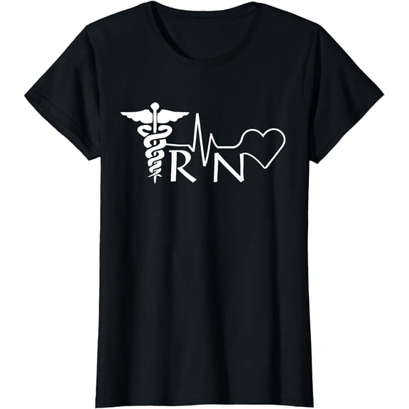 Nurse RN Heartbeat Graduation Womens Gift T-Shirt