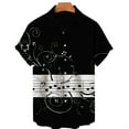 thumbnail image 2 of Eashery Boys Button Down Shirt Hawaiian Shirt for Men Short Sleeve Relaxed-fit Mens Summer Button Shirts Beach Casual Fashion Print Tops Shirt Black XX-Large, 2 of 3