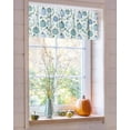 thumbnail image 4 of Valances for Windows Teal Blue Pumpkin Rod Pocket Cafe Window Treatments Valance Curtains for Kitchen Bathroom Laundry Basement Windows 42"x18", 4 of 6