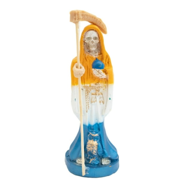 Imagen Resina Santa Muerte 15 Cm.(Azul)