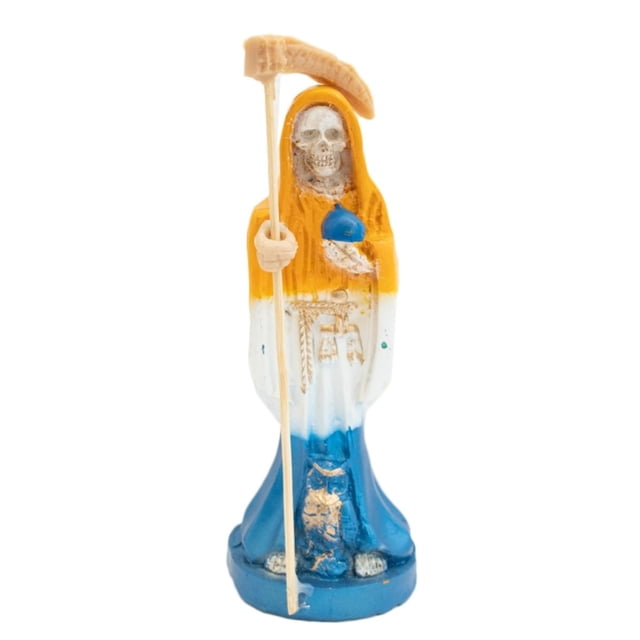 Imagen Resina Santa Muerte 15 Cm.(Azul)