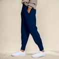 thumbnail image 2 of Women's High Waist Ankle Sweatpants - Solid Color, Pocketed, Autumn Winter Casual/Sporty, 2 of 7