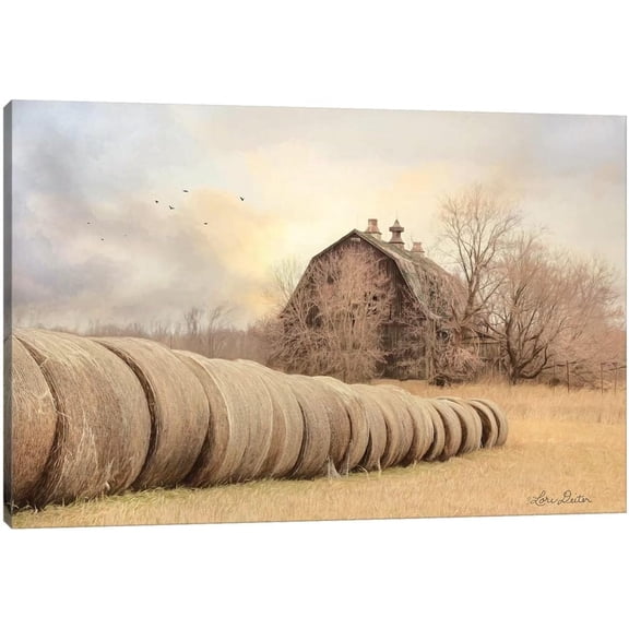 Farmhouse Old Barn Canvas Wall Art, Farmhouse Pictures Wall Decor, Vintage Barn Pictures Canvas Wall Art, Rustic Landscape Wall Art for Country Room Decor, Farmhouse Style Wall Decor 12x18 Inches