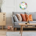 thumbnail image 3 of Tnobhg Colorful Silent Wall Clock Bedroom Classroom Playroom Teach Time Telling Skills Clock for Kids Room Decor, 3 of 8