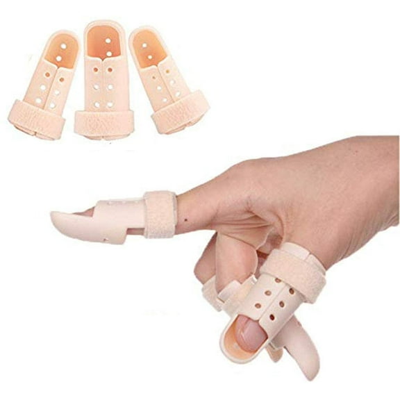 Plastic Finger Splints,3-Size Pack Mallet Finger Brace Mallet Dip Finger Support, Trigger Finger, Finger Support Brace, Finger Immobilizer