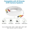 thumbnail image 5 of PwrON 150ft White BNC Video Power Wire Cord Replacement for LW1662MDW LW16122MW Camera Cable Lead, 5 of 6