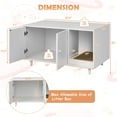 thumbnail image 4 of Costway Cat Litter Box Enclosure Cat Washroom Hidden Litter Box Enclosure White, 4 of 10