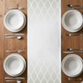 thumbnail image 6 of Sage Green Ombre Stripe Table Runner - 72 Inch Long, Kitchen Dining Table Runner Dresser Scarves, Modern Abstract Gradient Striped Farmhouse Decor for Coffee Tables Wedding Party Banquet, 6 of 8