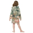 thumbnail image 7 of FORMRS Niños Bathrobe Unisex Hooded Robe Soft Plush Pajamas Sleepwear, Size 2-3T, Pink and Green Cat, 7 of 7