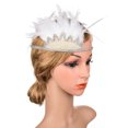 thumbnail image 4 of Party Headband Rhinestone Feather Flapper Headband Hair Band for Thanksgiving, 4 of 5