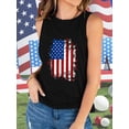 thumbnail image 2 of Anbech 4th of July Women's Tank Tops Graphic USA Flag Sleeveless Tees Summer Casual Cami Shirts, 2 of 7