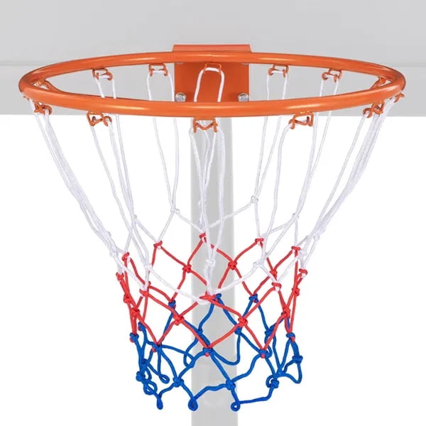 19.5"×16"×3" 15 Inch Basketball Rim Replacement, Heavy Duty Metal Hoop with All Weather Net & Mounting Hardware for Indoor Outdoor