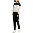 thumbnail image 3 of DKNY Womens Colorblocked Pullover Blouse, White, X-Large, 3 of 4