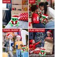 thumbnail image 3 of DolliBu Santa Alien Stuffed Animal Plush Toy - Super Soft Stuffed Green Alien Dress Up with Red Santa Claus Outfit, Space Life Holiday Christmas Gift - 6 Inches, 3 of 6