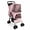 Pink + Carbon steel+3, variant on YANGXUN Foldable Pet Stroller for Small Dogs and Cats Under 28 lbs Blue Carbon Steel 4 Wheel Dog Travel Carriage with Multi Functional Tray and Storage Basket