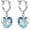 D-Aquamarine Blue, variant on YAFEINI Heart Crystal Dangle Earrings, Sterling Silver Hoop Earrings for Women Love Knot Jewelry Gifts for Her