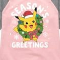 thumbnail image 3 of Pokémon - Pikachu Seasons Greetings - Youth Girls Raglan Graphic T-Shirt, 3 of 5