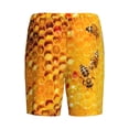 thumbnail image 5 of Gaeub Bees on Hive Honeycomb Printed Men's Short Pajama Pants, Lightweight Lounge & Sleep Bottoms Keep You Cool - 4X-Large, 5 of 9