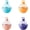 Multiple colors, variant on Round Ice Ball Mold, Silicone, with Lid, 4-Pack