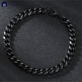 thumbnail image 5 of Hip-hop Cuban Chain Bracelet for Men 19cm/21cm Stainless Steel Link Bracelet Stick Chain No Fading after Washing with Water, 5 of 6