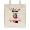 thumbnail image 2 of Kinda Busy Being Kindergarten Teacher and American Shorthair Mom Canvas Tote Bag Cat Lover Kitten Owner Gifts Reusable Shopping Grocery Bag - 02005, 2 of 5