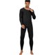 thumbnail image 1 of Ropa interior térmica negra para hombres Conjunto de capa base Long Johns con forro polar Parte superior inferior para clima frío, 1 of 5