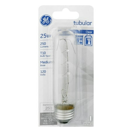 GE 25-Watt Crystal Clear T10 Bulb