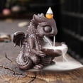 thumbnail image 3 of 1pc Purple Clay Dragon Backflow Incense Burner, Waterfall Home Decor (Without Incense), 3 of 7