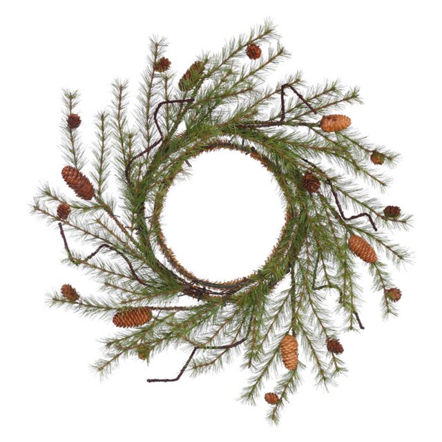 Vickerman 24" Pin de Rivière Artificielle Couronne de Noël Non Allumée