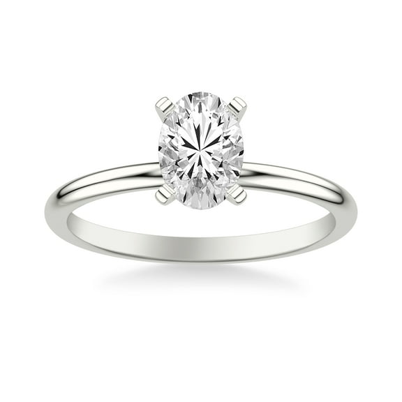 Eloya Jewel 1.6 Ct Oval Cut Lab Created Diamond Engagement Ring for Women - 14K White Gold Plated Ring - Solitaire Style - Diamond Rings On Clearance - Engagement Ring Jewelry - Stackable Rings