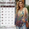 thumbnail image 7 of DISNIMO Peacock Floral Printed Hoodies for Women Waffle Sweatshirts Long Sleeve Pullover Tops Fall Winter Clothes, XL, 7 of 7