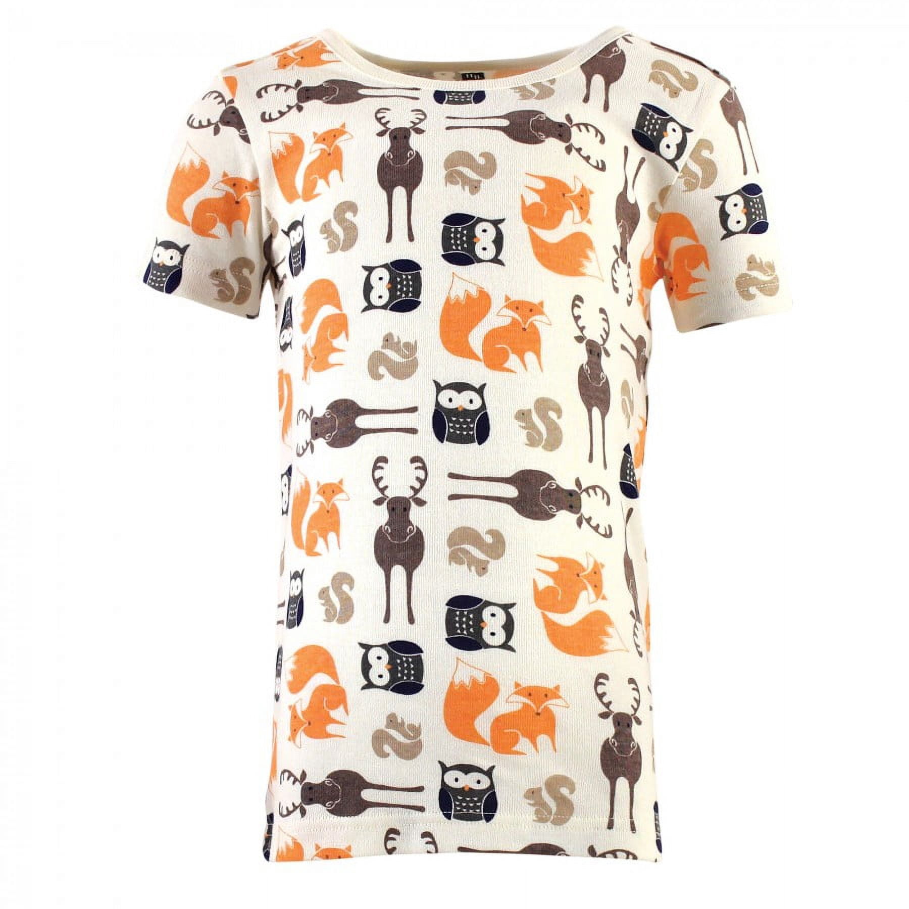 Hudson Baby Toddler and Kids Boy Cotton Pajama Set, Forest, 4 Toddler
