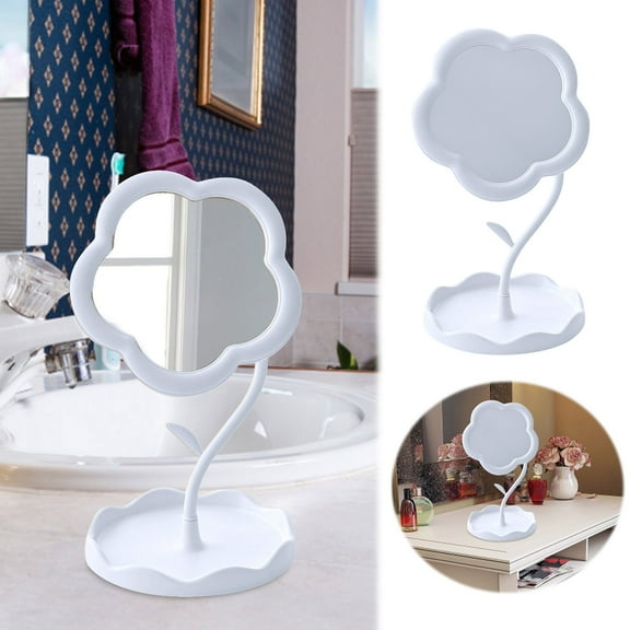 Flower Shaped Makeup for Desk Vanity Decoration for Bedroom Living Room and Compact Spaces and Functional Design for Beauty Routine