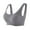 Gray, variant on Women Racerback Sports Swim Bra High Neck Bikini Tops Black Workout Bathing Suit Padded Tops
