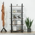 thumbnail image 5 of HQZX 5 Tier Vintage Open Etagere Bookshelf,Farmhouse Wood and Metal Bookshelves,Vintage Brown, 5 of 10
