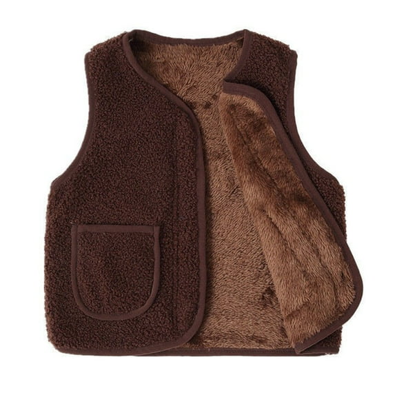 1-8T Kids Baby Boys Girls Fleece Zip Vest Sleeveless Fall Winter Warm Outerwear
