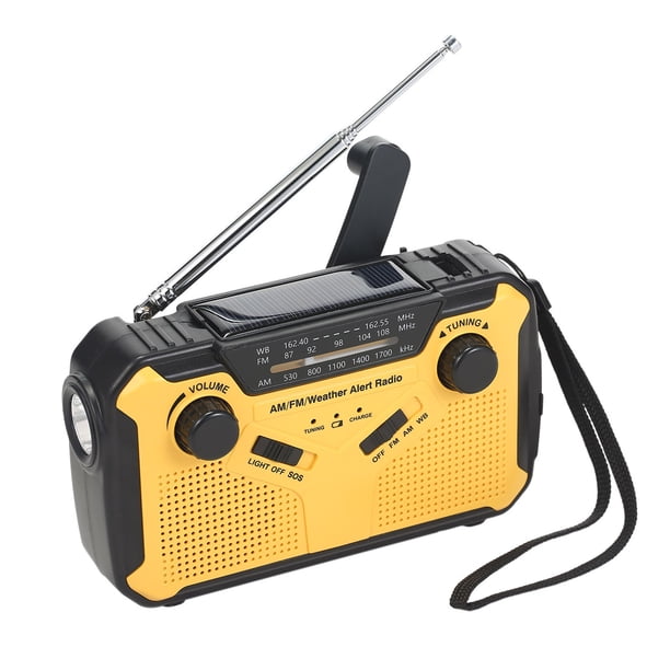 Digital FM AM WB Radio Emergencia al aire libre Solar Manivela Radio Linterna Luz de lectu Tomshoo Radio