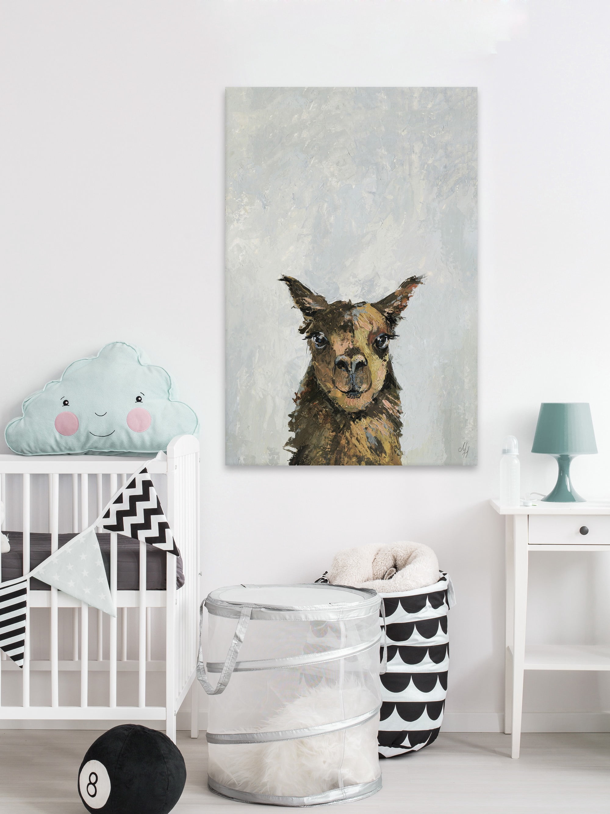 Marmont Hill Naughty Llama II Canvas Wall Art