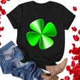 thumbnail image 1 of T-Shirt de la Saint-Patrick pour Femmes Mode Saint-Patrick Imprimé Col Rond Manches Courtes T-Shirt Décontracté Haut T-Shirts de la Saint-Patrick pour Femmes, 1 of 4